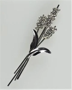 VINTAGE STERLING SILVER BINDER BROS. INC WHEAT BROOCH PIN - c1920's - SIGNED BB - Picture 1 of 4
