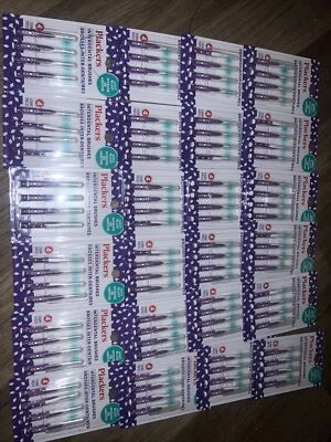 24 Plackers Dental Floss Brushes Mint Blast 4 Count 96Total Hard to Reach Places - Image 1 of 2