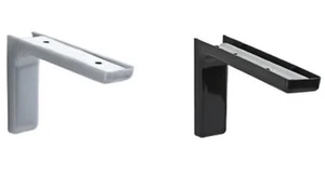 Shelf Supports Bookcase Brackets 240mm Large Black or White Set - Picture 1 of 4