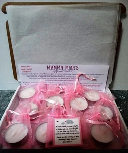 BABY SHOWER SCENTED CANDLE FAVOURS 10 PACK - GIRL PINK THEME GIFT BOX THANK YOU - Picture 1 of 7