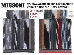 Set spugne MISSONI 4 pezzi : 2 viso cm. 115x70 + 2 ospiti cm. 70x40 , misure max - Picture 1 of 14