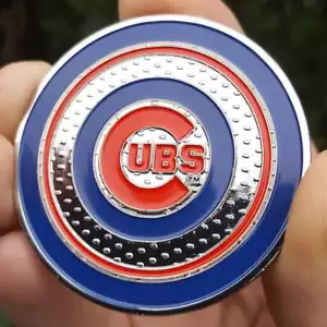 PREMIUM MLB Chicago Cubs World Series 2016 Coin Golf Maker Poker Chip Card Guard - Picture 1 of 2