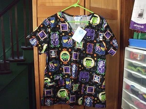 Halloween scrub top medium by simply basic - Picture 1 of 2