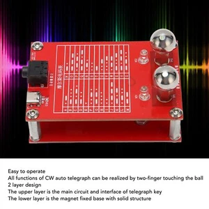 New Automatic Telegraph Key 5V CW Morse Codes Key With Magnet Fixed Base For Sho - Zdjęcie 1 z 23