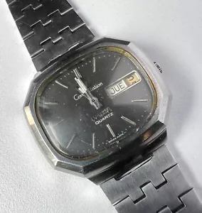 Reloj de cuarzo OMEGA Constellation Cal 1310 vintage para hombre esfera negra para restaurar - Imagen 1 de 11