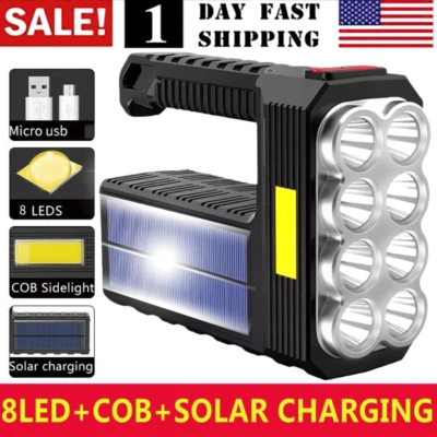 BRUGGEX Super Bright LED Searchlight Portable Rechargeable Spotlight Handheld Flashlight