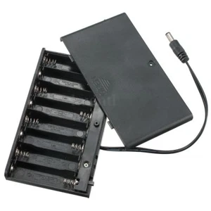 12V Batteriebox AA x 8 Halter/Gehäuse geschlossene Box Ein-Aus Schalter Powered LED Streifen - Bild 1 von 1