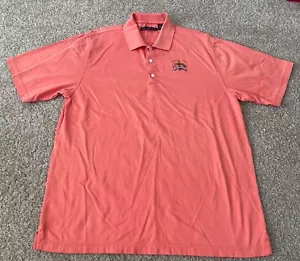 Greg Norman Ryder Cup Valhalla Golf Polo Shirt Salmon Pink Mens Large - Picture 1 of 4