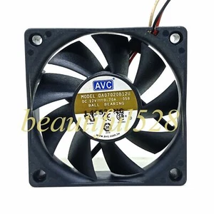 1PC -AVC DA07020B12U 7020 7CM 12V 0.7A 3-wire Double Ball Cooling Fan - Picture 1 of 3