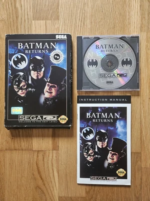 SEGA MEGA CD BATMAN RETURNS NTSC USA USED IMPORT MD US GOOD CONDITION CIB - Image 1 of 4