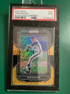 Prizm #257 Tom Seaver 2023 negro dorado brillo/5 PSA 9 losas combinación de colores - Imagen 1 de 8