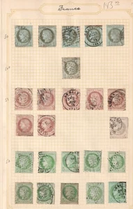 Page of Classic France Stamps 1870-1873 - Picture 1 of 1