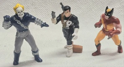 Lote de figuras de PVC de 3" Marvel Applause de colección de 1980 Punisher Wolverine Ghost Rider  Foto 1 de 4