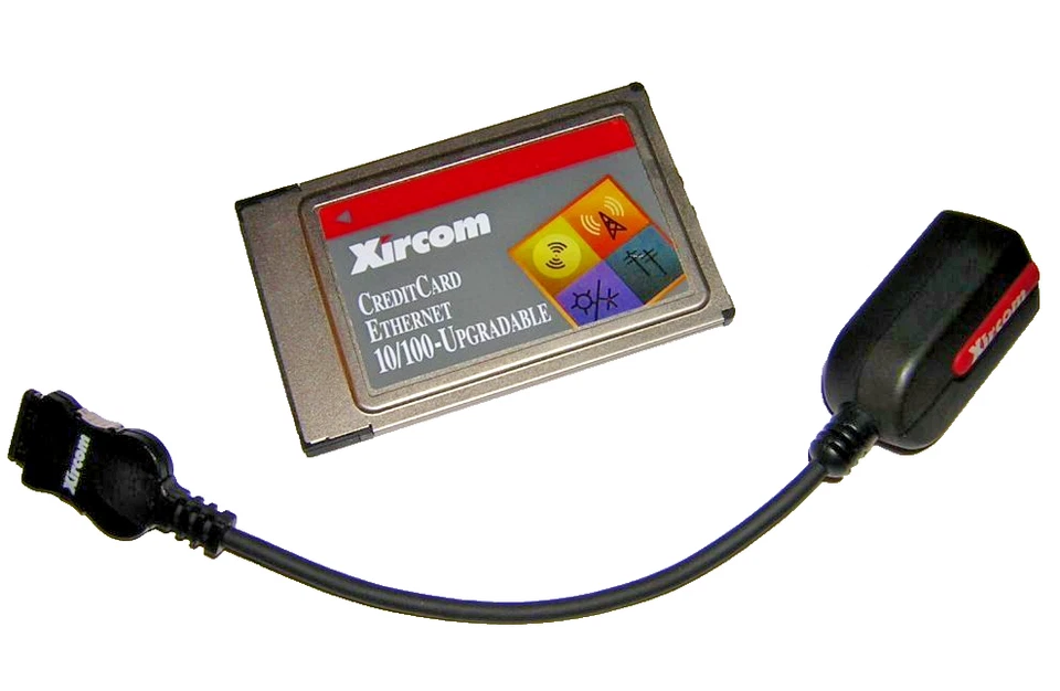 Xircom CreditCard Ethernet PCMCIA PC Card CE3-10/100 with Dongle Cable - Image 1 of 1