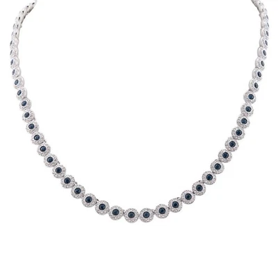 Collar Tenis Swarovski Una Angelic Cristal Rodio Chapado Foto 1 de 4