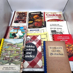 Vintage Cookbook Lot 11 Mixed Titles Better Homes Mickey Womans Glory Recipes - Imagen 1 de 7