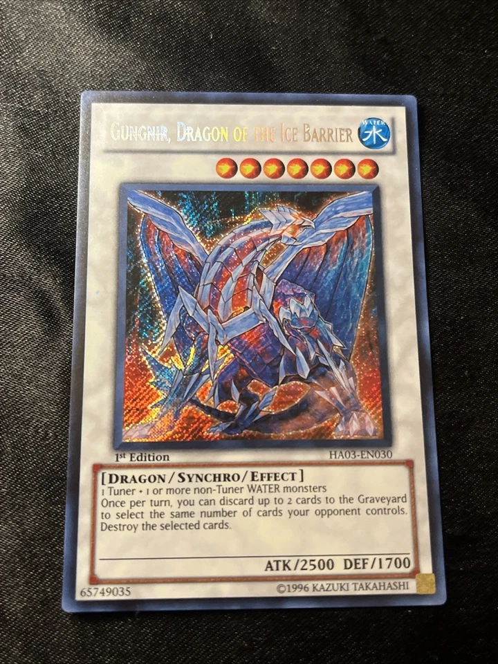 Yu-Gi-Oh! TCG 1x Gungnir, Dragon of the Ice Barrier HA03-EN030 1st Edition VLP - Image 1 of 2