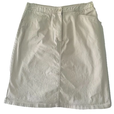 Falda Kim Rogers Sport Para Mujer Talla 10 Caqui Recta Estilo Lápiz Bolsillos Abertura” Foto 1 de 4