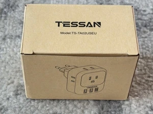 TESSAN European Travel Plug Adapter Type C Europe Adaptor Foldable TS-TA02USEU - Picture 1 of 6