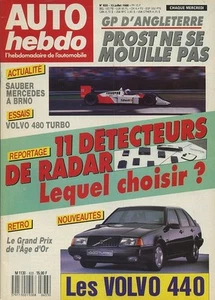 AUTO HEBDO n°633 13/07/1988 GP ANGLETERRE VOLVO 480 TURBO - Imagen 1 de 1