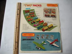 LESNEY MATCHBOX TWO PACKS & SKY-BUSTERS COLOR ADVERTISING PAGE - Picture 1 of 3