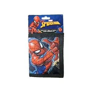 NWT Bioworld Marvel Spider-Man Trifold Wallet Hook & Latch Closure Back 2 School - Picture 1 of 3