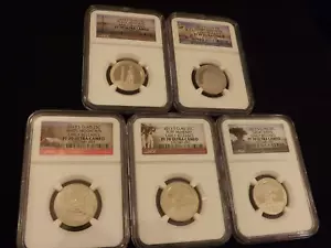 2013-S Quarters 5 Coin Set NGC PF 70 - Picture 1 of 2