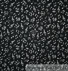 Tissu BonEful FQ courtepointe coton noir blanc N&W note de musique petit Calico États-Unis