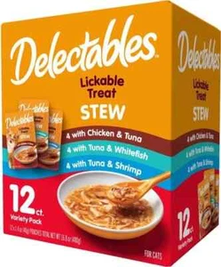 Hartz Delectables Eintopf Variety Pack leckbare Katzenleckerli, 1,4 Unzen Beutel, 12 Stück - Bild 1 von 3