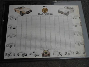 Poster originale MG Year Planner circa 1980 MG Museum 32" per 23" - Foto 1 di 8