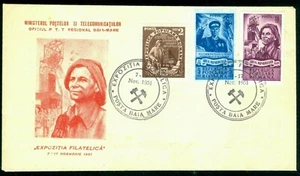 1951 Miner,Miner's Day,Mine,Mining,Bergmann,Romania,Stamp Expo CDS cover - Picture 1 of 2