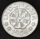 ** Indonesia 1954 10 Sen Aluminium  coin - XF