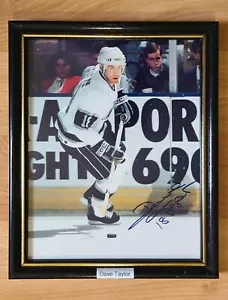 Signiert handsigniert Los Angeles Kings NHL Hockeyspieler Dave Taylor gerahmt - Bild 1 von 5