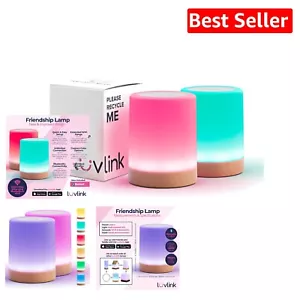 Set of 2 Touch-Controlled Friendship Lamps - Enhanced Wi-Fi Range & App Features - Picture 1 of 11