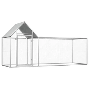 Chicken Coop Steel Outdoor Hen House Duck Goose Cage Farm Poultry Shelter 3x1m - Picture 1 of 6