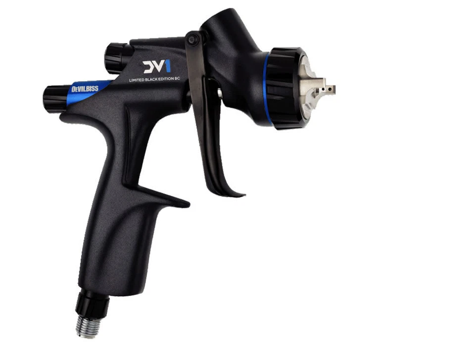 Devilbiss DV1 Basecoat Spray Gun 1.2 1.3 1.4 Tips 704504 Black Limited Edition - Image 1 of 1