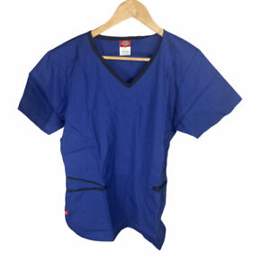 NEW Dickies Blue Scrub Top 14402 Size M Free US Shipping