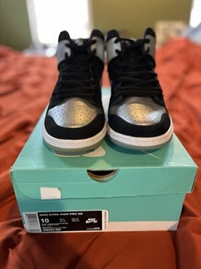 DS Size 10 - Nike Dunk Pro SB High Tin Man 305050-023 Oz Black Silver Dino Huf - Picture 1 of 18