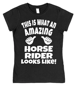 Amazing Horse Rider T-Shirt Unisex Adult Child Boys Girls Horse Riding T-shirt - Picture 1 of 13