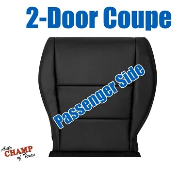 2008-2012 Honda Accord 2-DOOR -Passenger Side Bottom Leather Seat Cover Black - Image 1 of 4