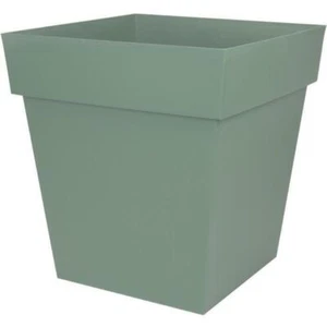 EDA PLASTIQUE - Vaso quadrato Tuscany - 50 cm - 87 L - Verde alloro - Foto 1 di 2