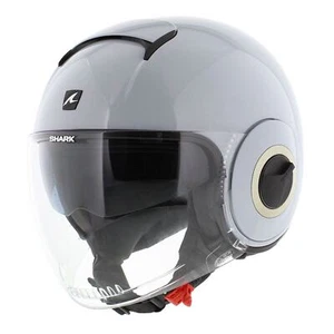 Shark Nano Helmet Blank Gloss White Silver W01 - Size XS - Picture 1 of 8