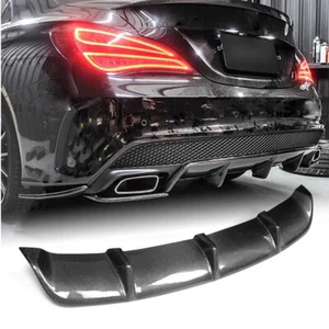 Carbon Rear Bumper Diffuser Lip Fit For Mercedes Benz W117 C117 Sport CLA45 - Picture 1 of 12