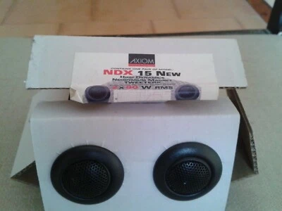 COPPIA AXIOM NDX 15New + CROSSOVER 6dB 3,5 Khz,4 ohm impedenza,92dB sens.80watt - Immagine 1 di 4