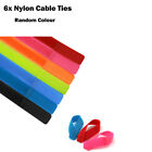 New 6x Tape Cable Straps Nylon Wire Zip Ties Hook Loop Organiser connector