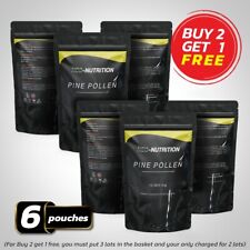 Pine Pollen 10,000mg Natural Supplement 99% Cracked Cell Wall Vegan Capsules x 6
