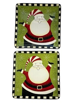 2 platos para servir International Square Santa certificados 10,5" caprichosos Foto 1 de 4