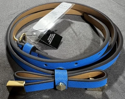 Cinto de couro azul magro Kate Spade tamanho grande MSRP $78 - Imagem 1 de 4