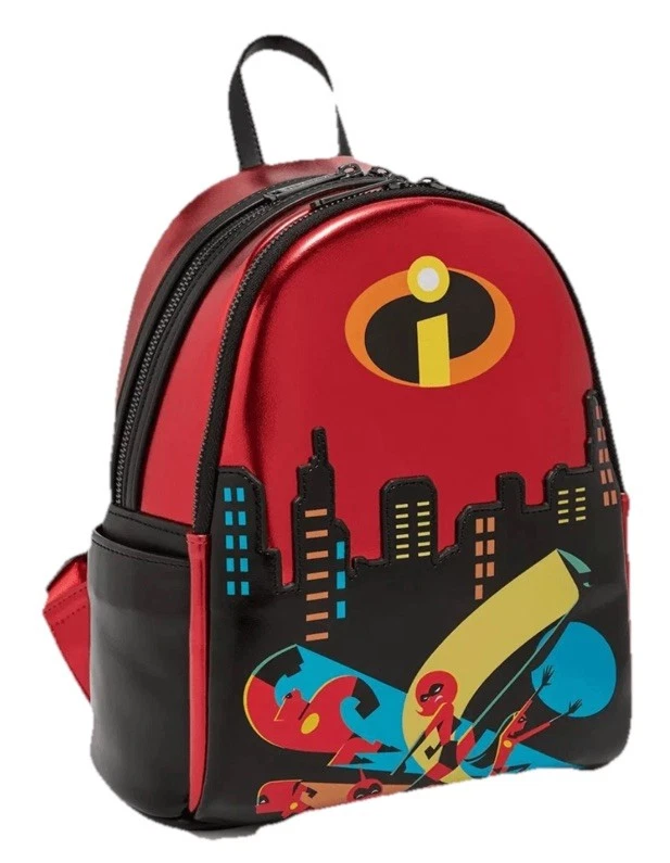 Mini Mochila Loungefly Metálica Disney Pixar Increíbles Foto 1 de 4