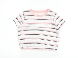 SoulCal & Co Girls' Pink Striped T-Shirt 11-12 Years - Picture 1 of 12